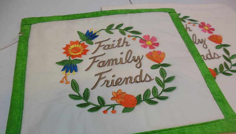Faith Family Friends Towel & Potholder Set