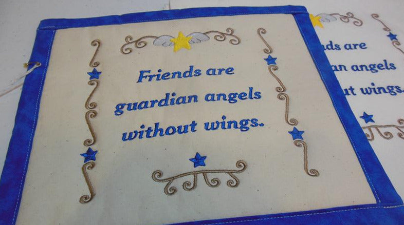 Friends are Guardian Angels Towel & Potholder Set