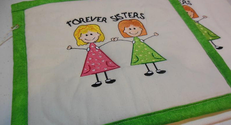 Forever Sisters Towel & Potholder Set