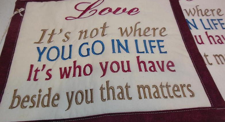 Love is Not Where You Go in Life Towel & Potholder Set