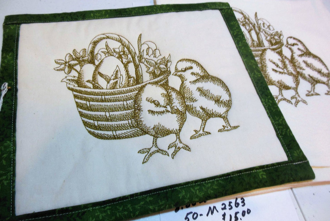 Chicks & Eggs Towel & Potholder Set