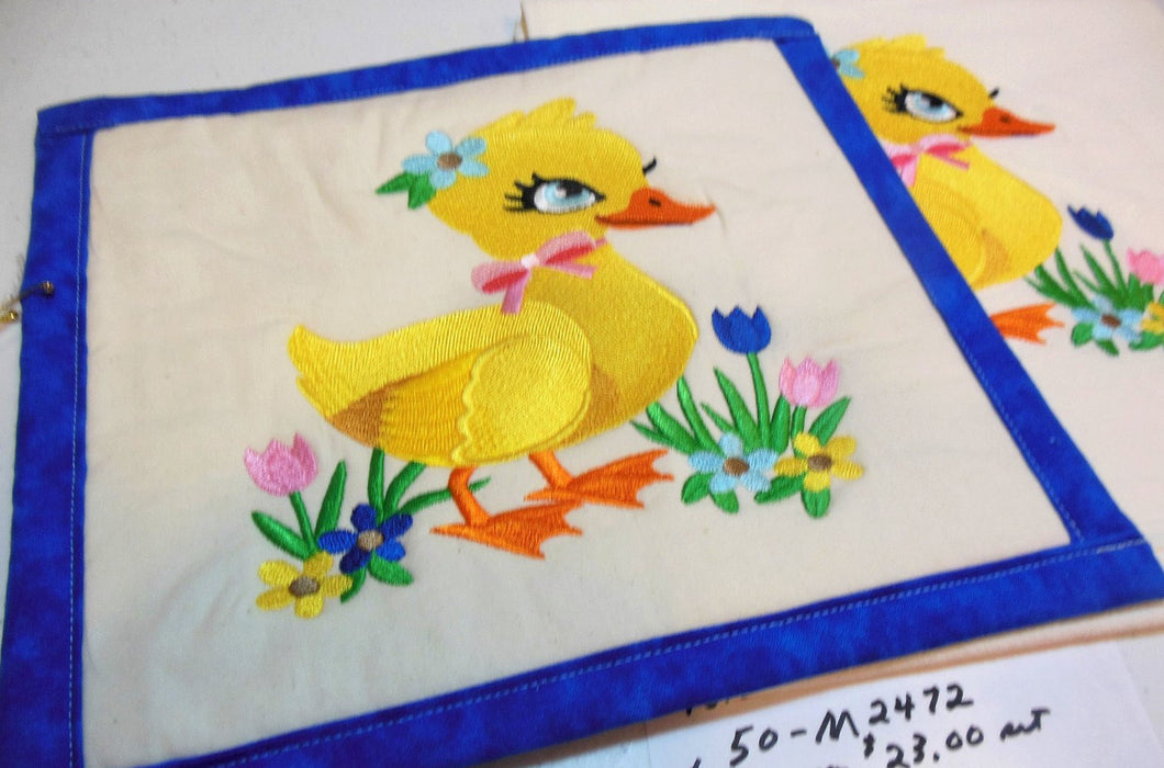 Spring Duck 2 Towel & Potholder Set