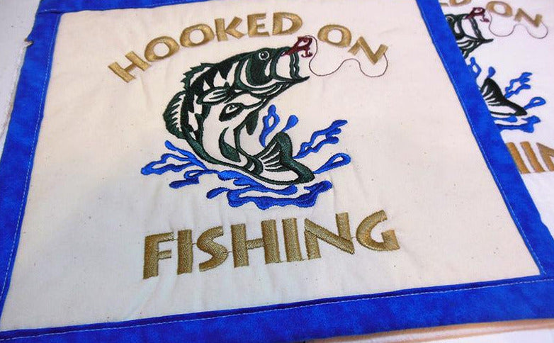 Hooked On Fishing Towel & Potholder Set