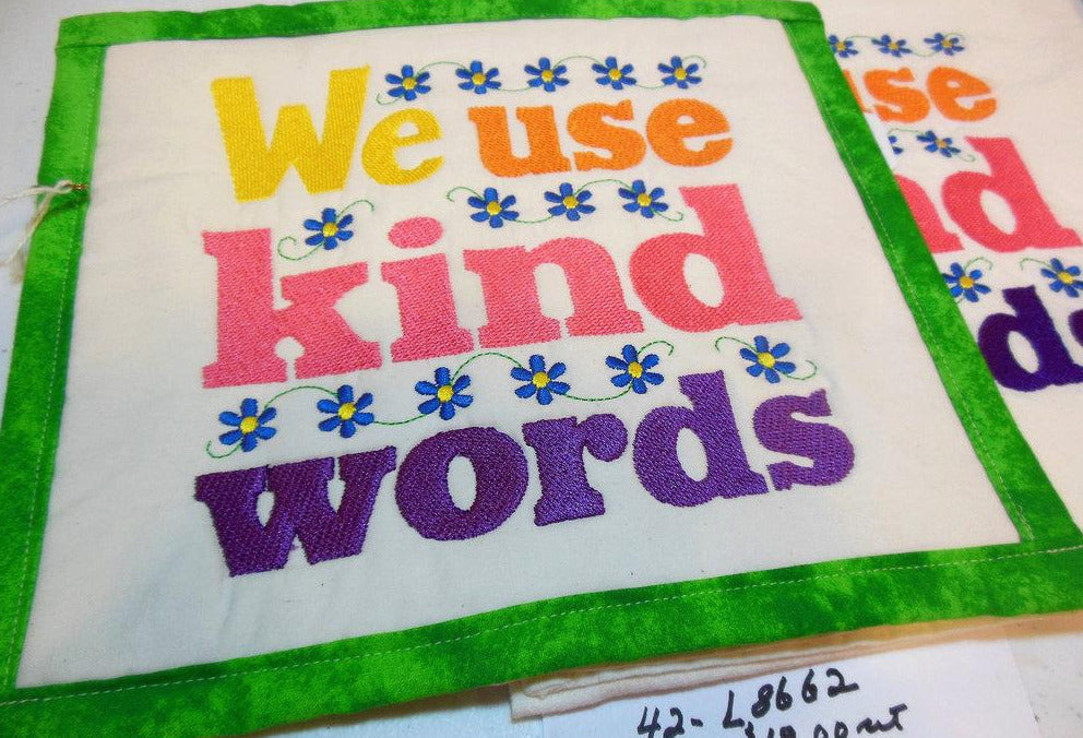 We Use Kind Words Towel & Potholder Set