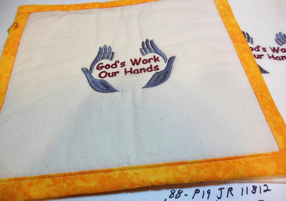 God's Work Our Hands Towel & Potholder Set
