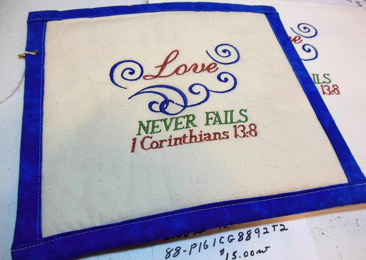 Love Never Fails Towel & Potholder Set