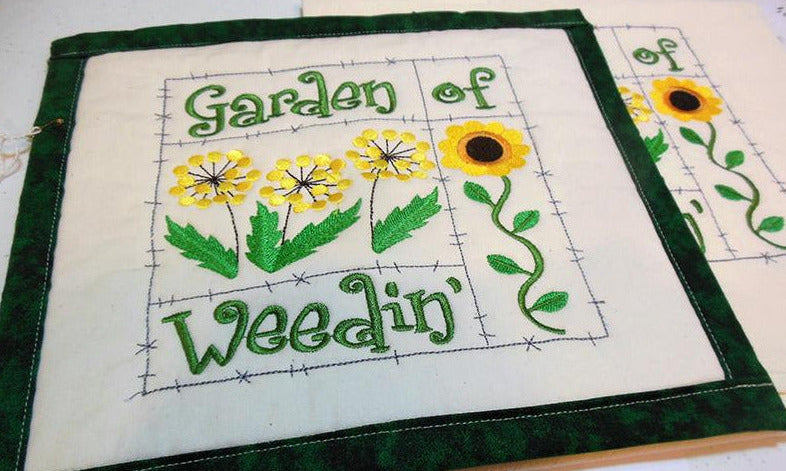 Garden Of Weedin' Towel & Potholder Set