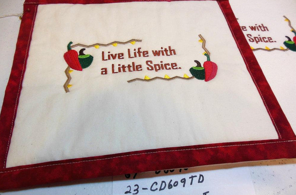 Live Life With A Little Spice 2 Towel & Potholder Set