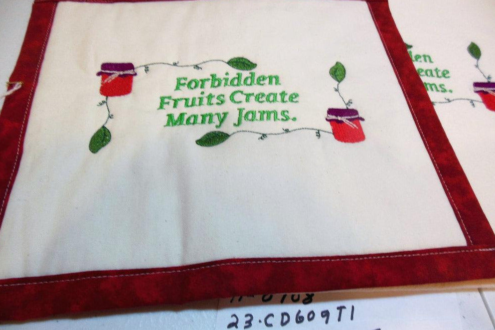 Forbidden Fruits Create Many Jams Towel & Potholder Set