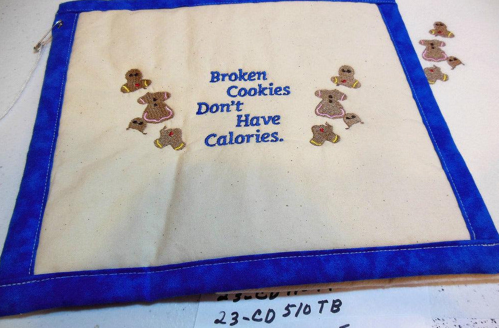 Broken Cookies Don't Have Calories Towel & Potholder Set