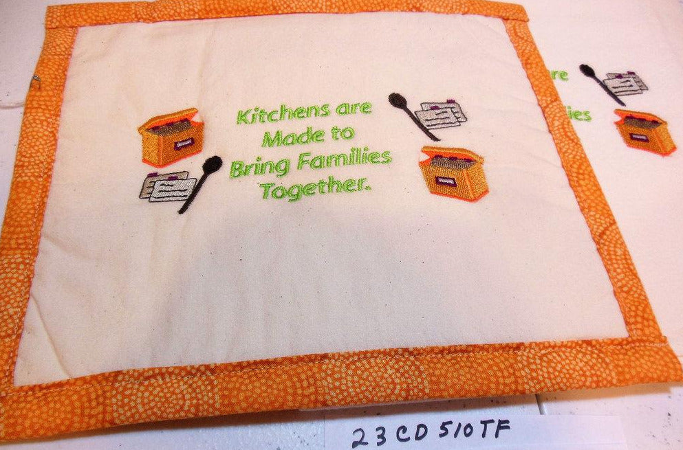 Kitchens Are Made To Bring Families Together Towel & Potholder Set