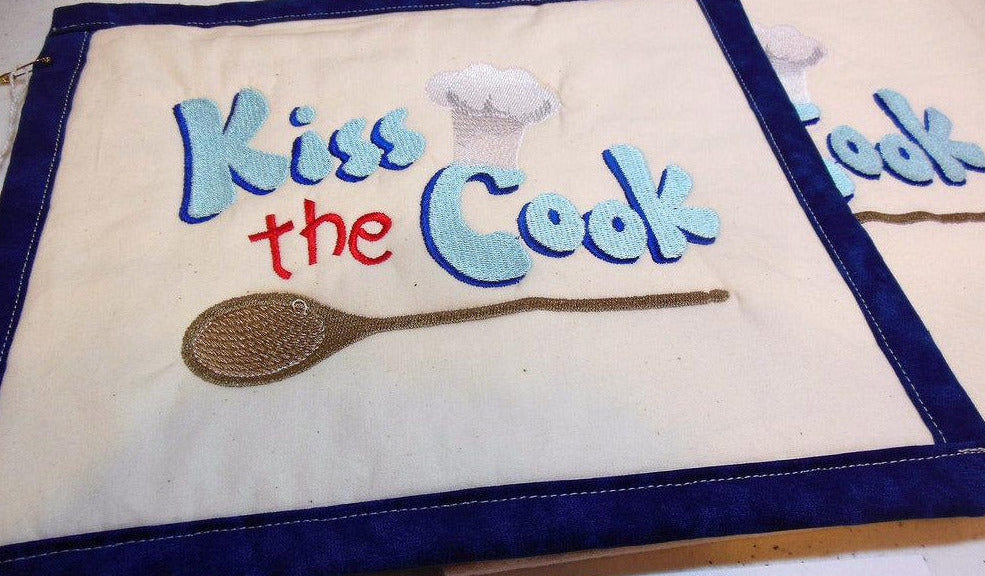 Kiss The Cook Towel & Potholder Set