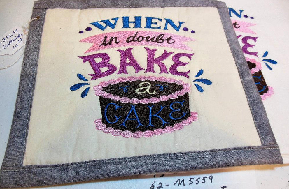 When In Doubt Bake A Cake Towel & Potholder Set