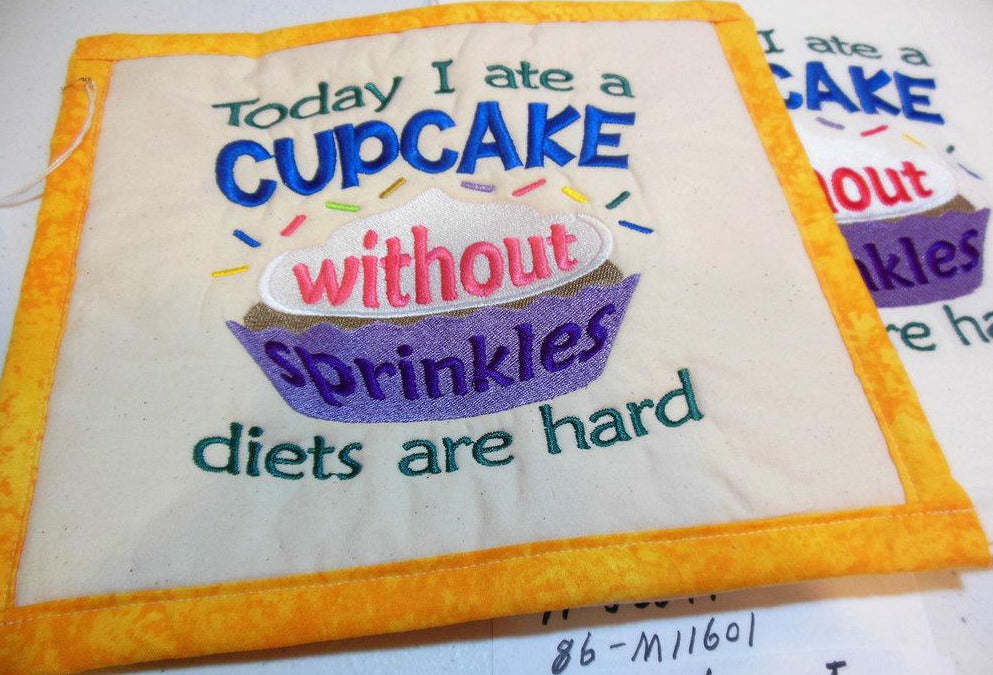 Today I Ate A Cupcake Without Sprinkles, Diets Are Hard Towel & Potholder Set
