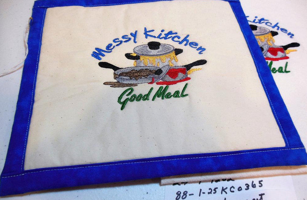 Messy Kitchen Good Meal Towel & Potholder Set