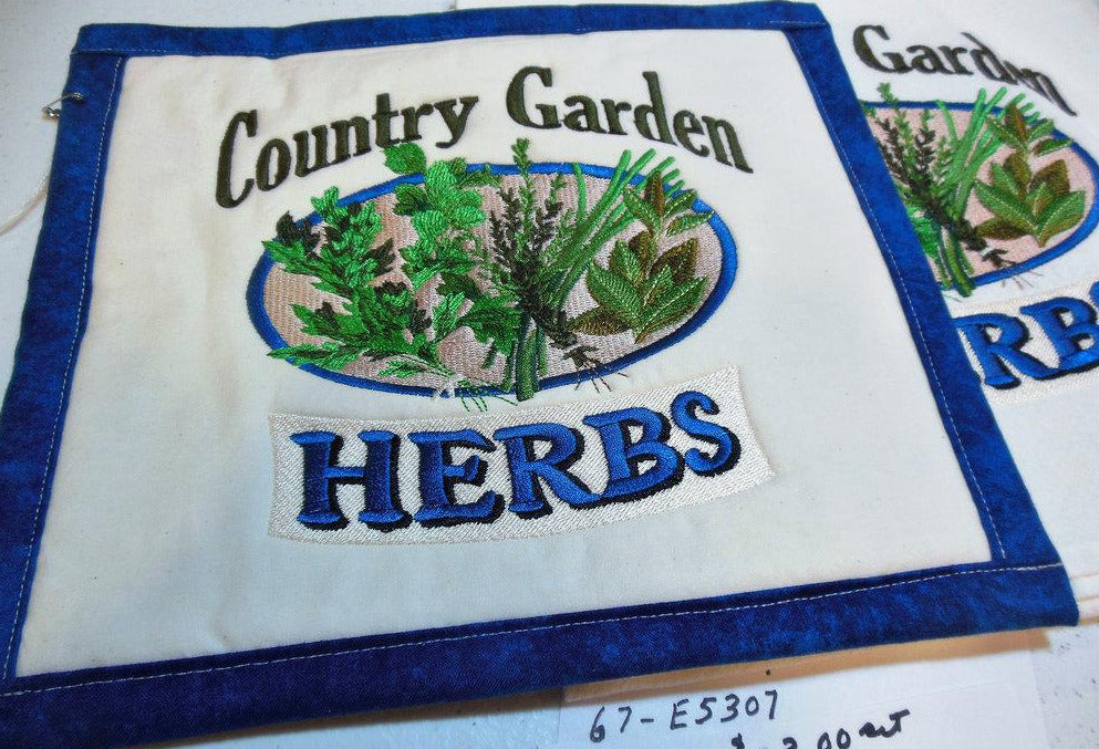 Country Garden Herbs Towel & Potholder Set