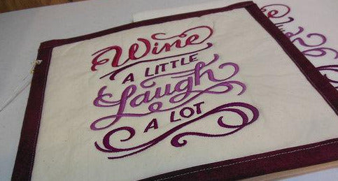 Wine a Little Laugh a Lot Towel & Potholder Set