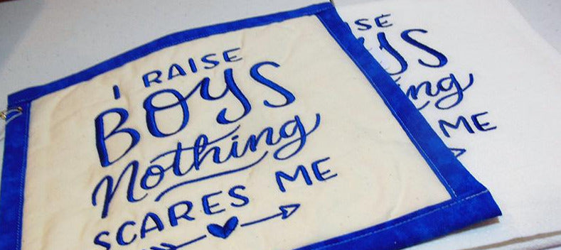 I Raise Boys Towel & Potholder Set