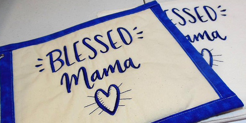 Blessed Mama Towel & Potholder Set