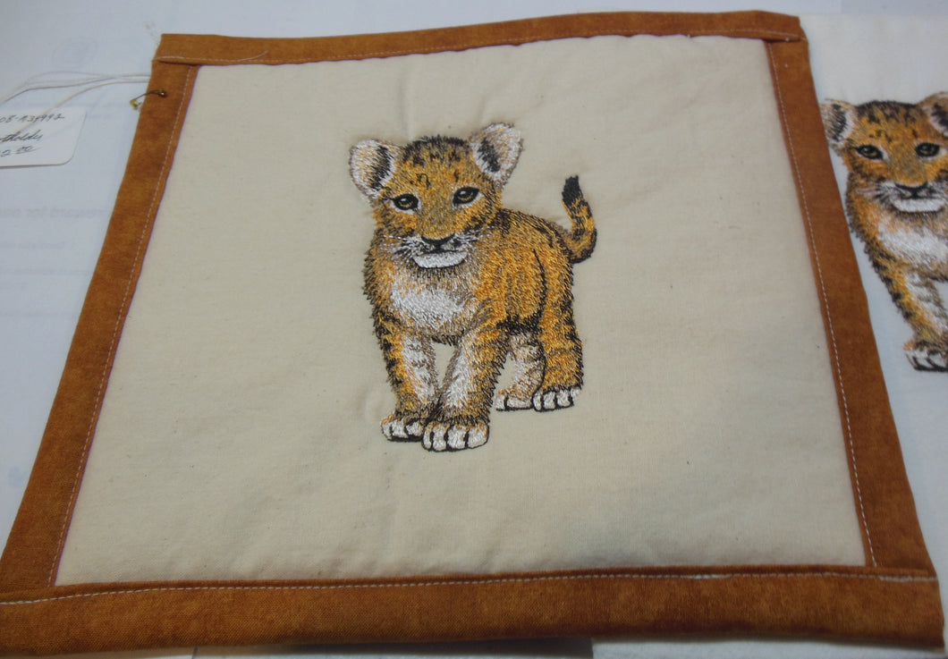 Sweet baby lion Towel & Potholder Set