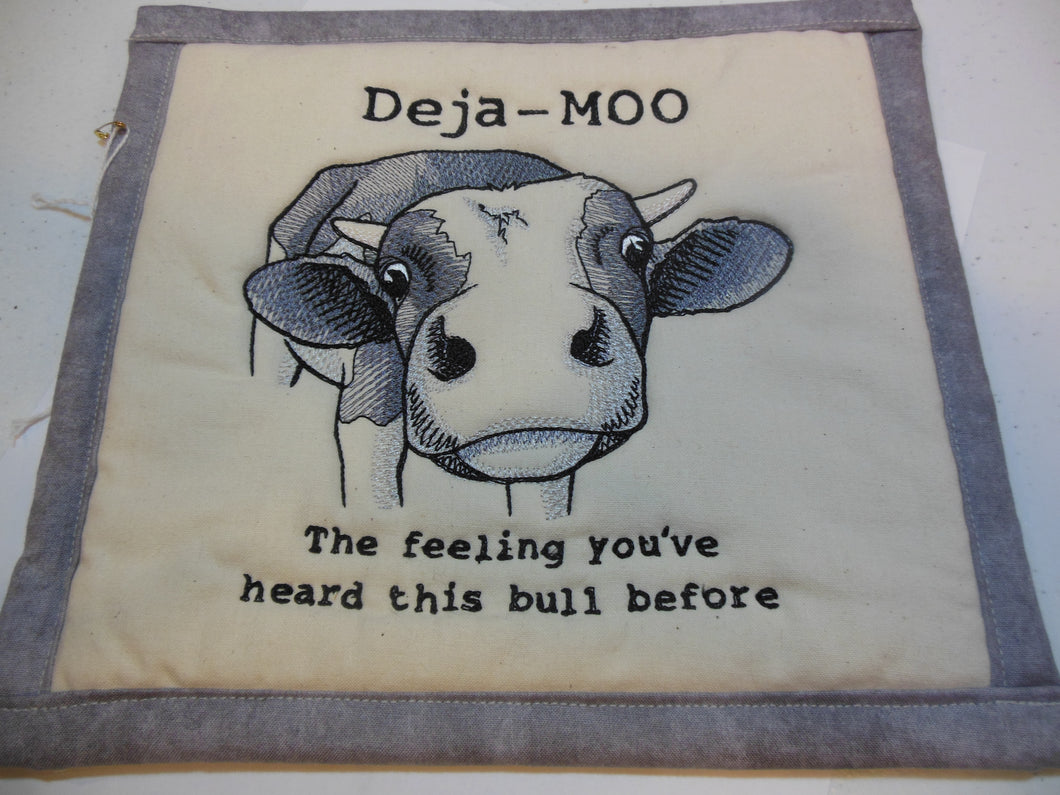 Deja-moo cow Towel & Potholder Set