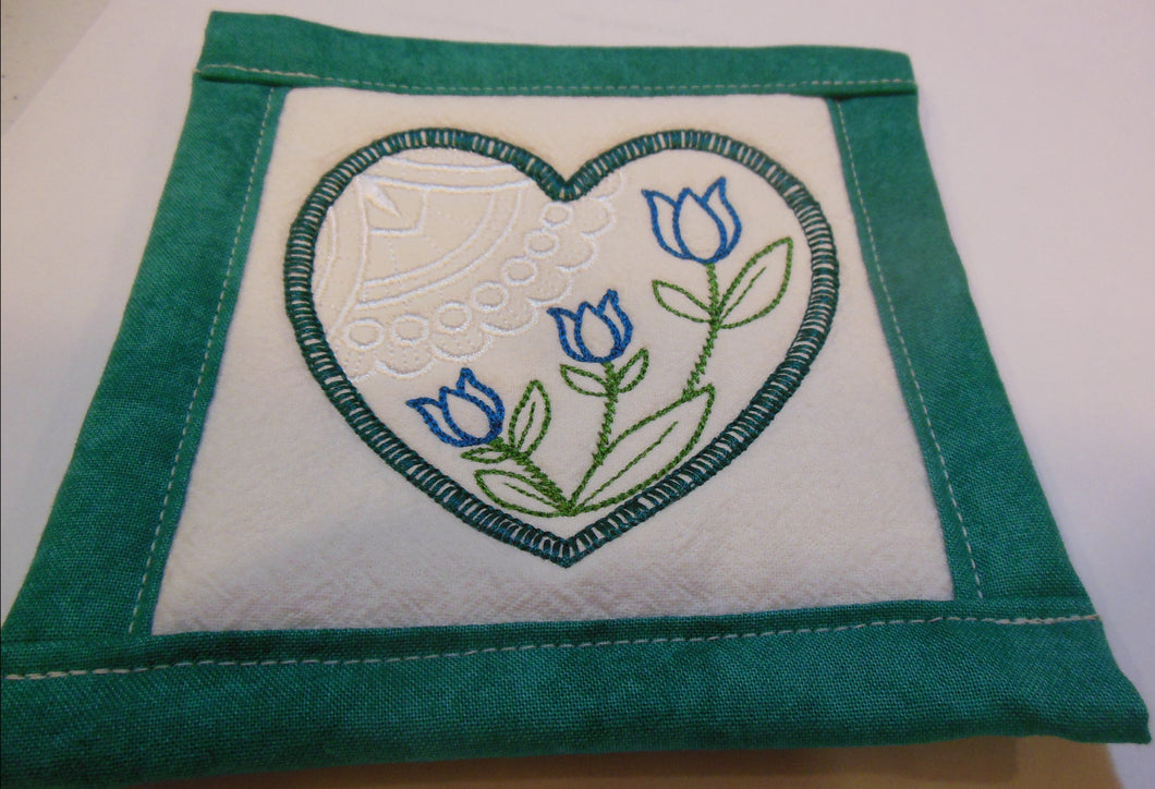 Tulip Heart Sachet Coaster