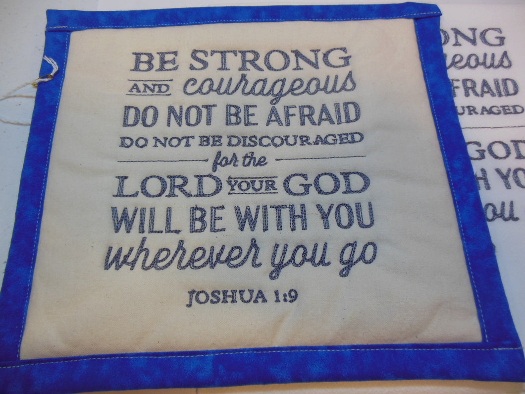 Joshua 1:9 Towel & Potholder Set