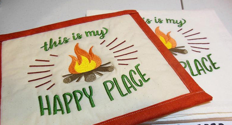 Happy Place Towel & Potholder Set