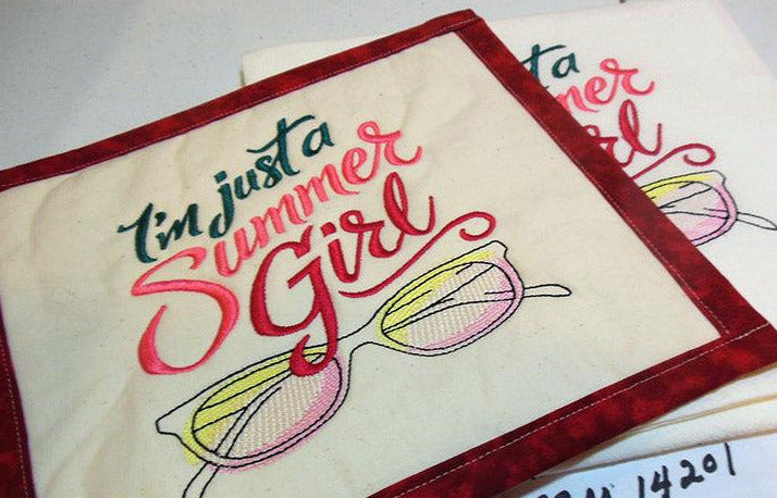 I'm Just A Summer Girl Towel & Potholder Set