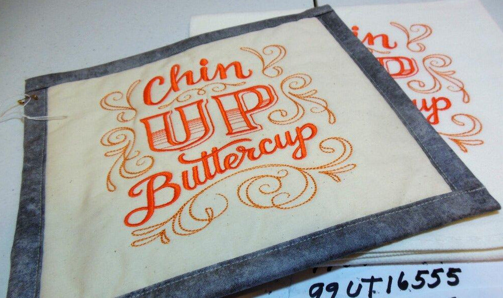 Chin Up Buttercup Towel & Potholder Set