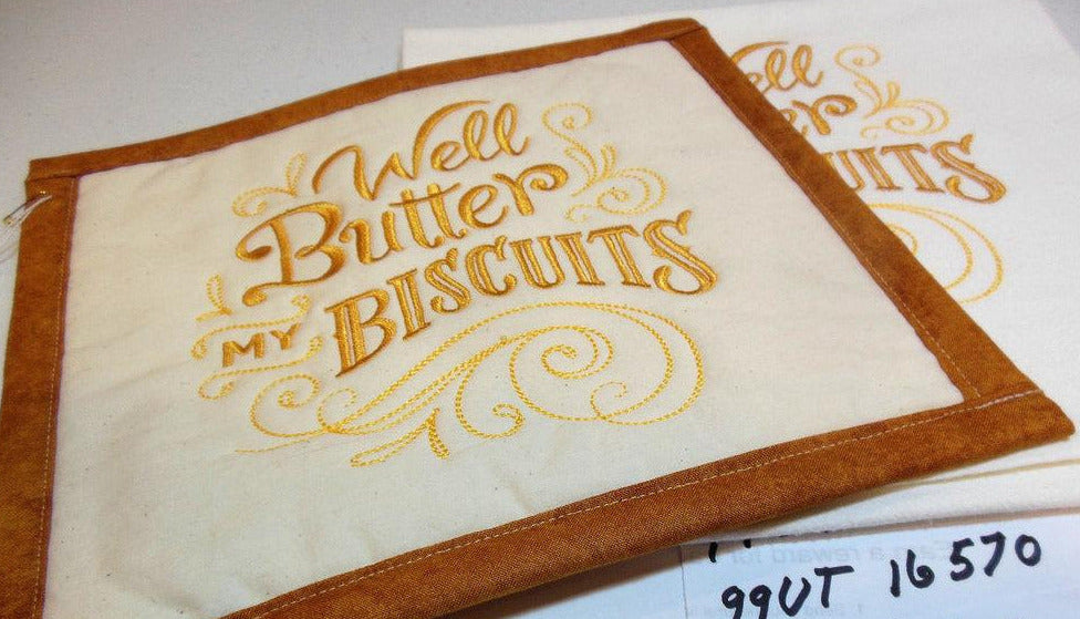 Well Butter My Biscuits Towel & Potholder Set