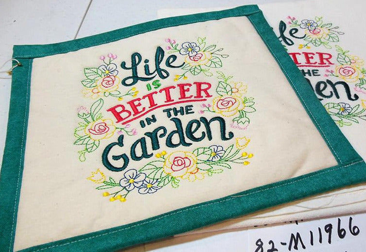 Life Is Better In The Garden Towel & Potholder Set