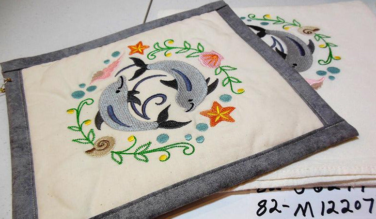 Dolphins Towel & Potholder Set