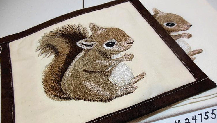 Squirrel Towel & Potholder Set