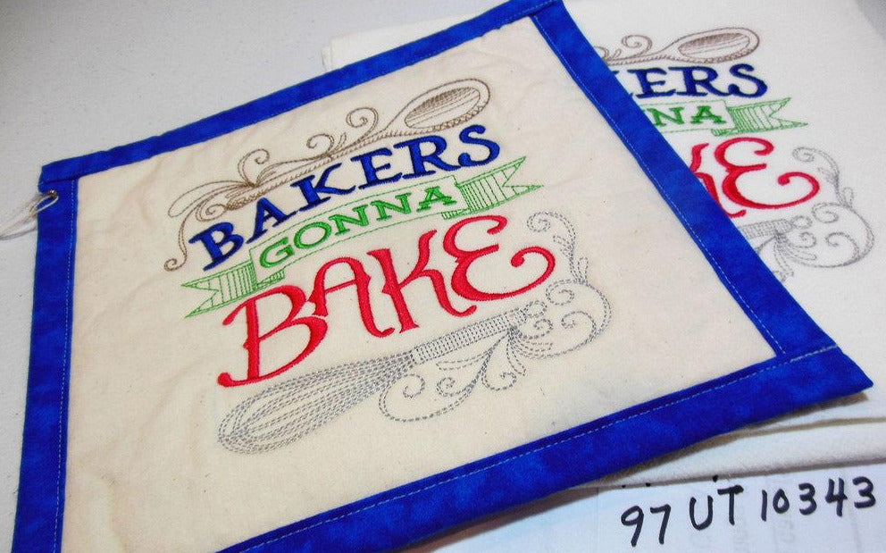 Bakers Gonna Bake Towel & Potholder Set