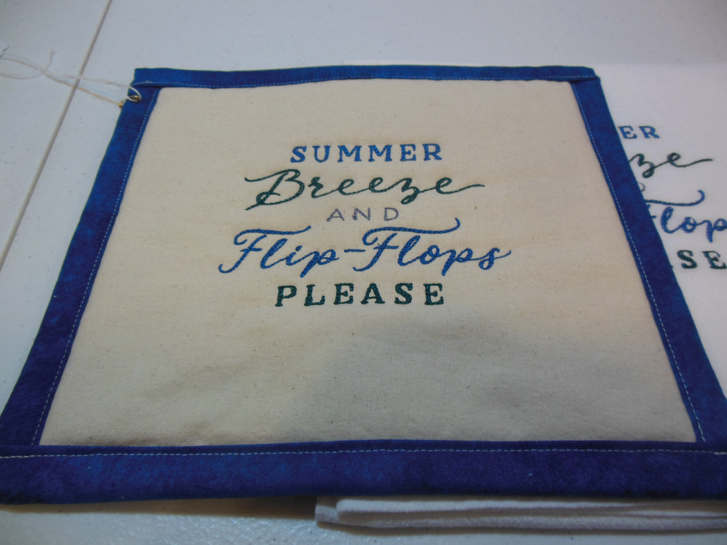 Summer Breeze & Flip-Flops Please Towel & Potholder Set