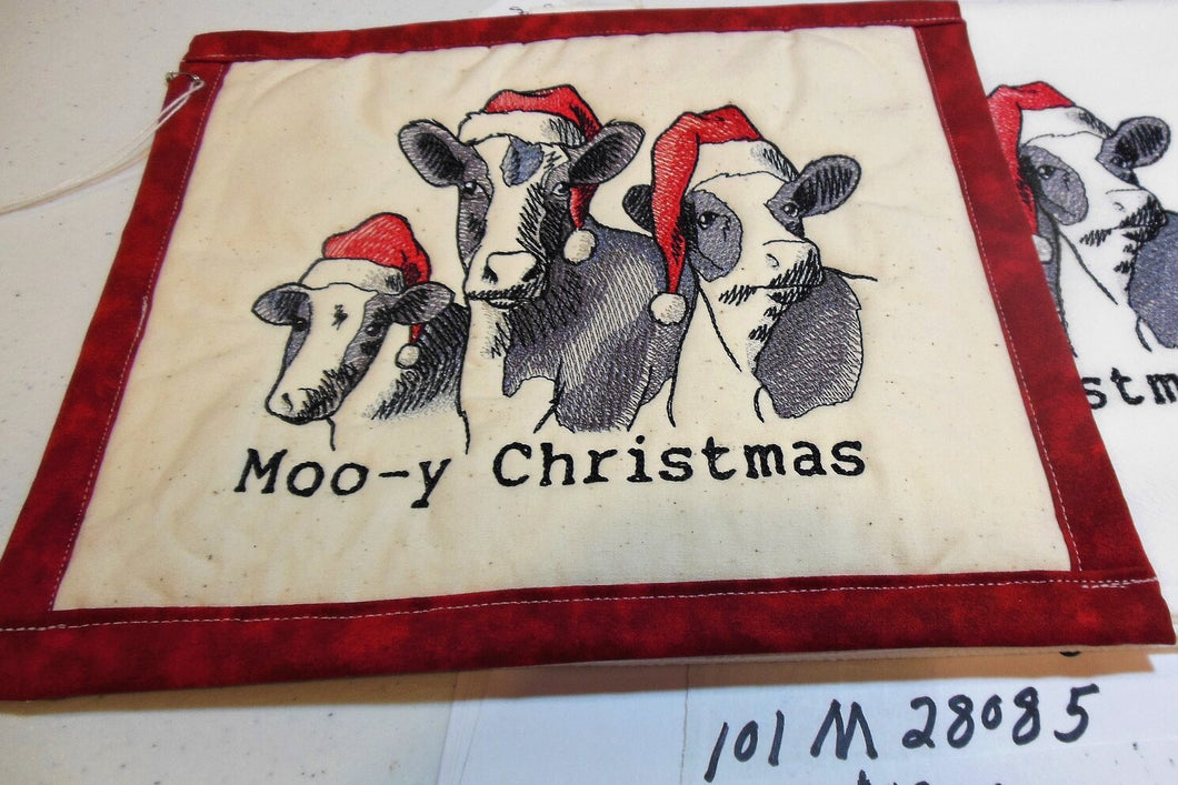 Moo-y Christmas Towel & Potholder Set
