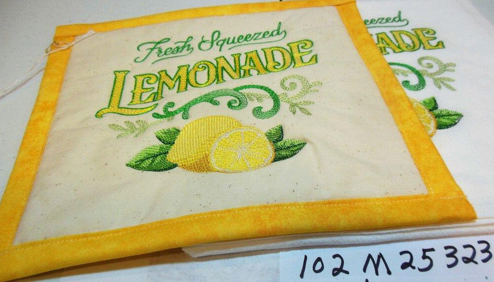 Fresh Squeezed Lemonade Towel & Potholder Set