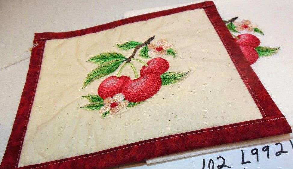 Cherry Branch Towel & Potholder Set