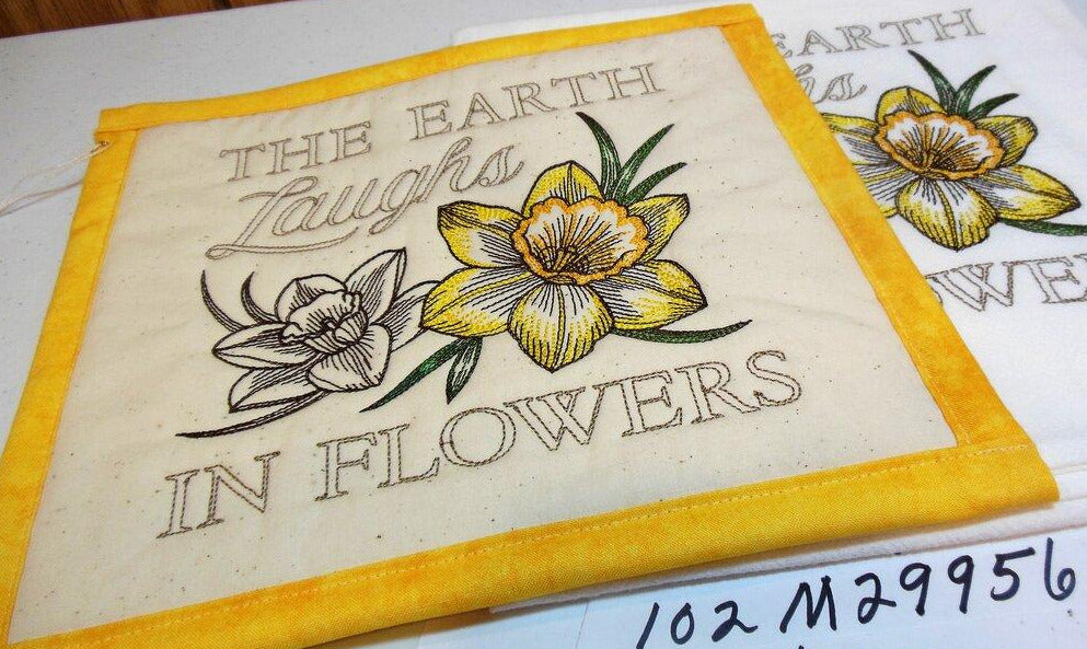 The Earth Laughs In Flowers Towel & Potholder Set