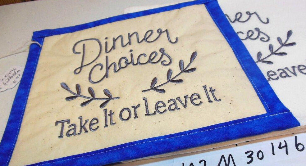 Dinner Choices Take It Or Leave It Towel & Potholder Set