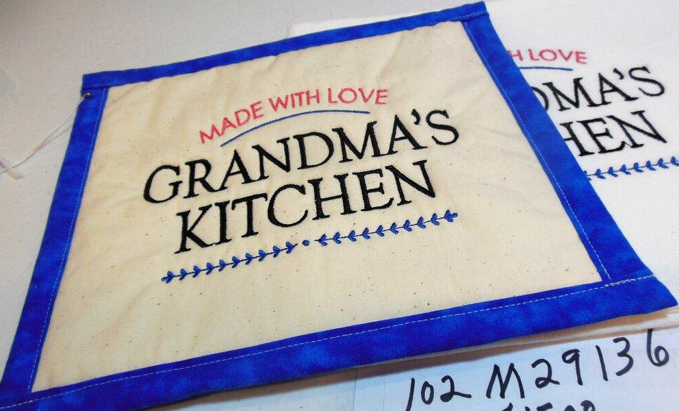 Grandma's Kitchen Towel & Potholder Set