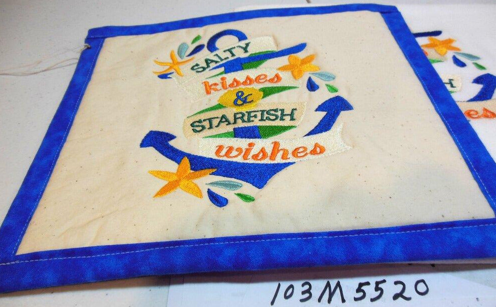 Salty Kisses And Starfish Wishes Towel & Potholder Set