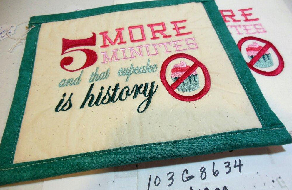5 More Minutes And That Cupcake Is History Towel & Potholder Set