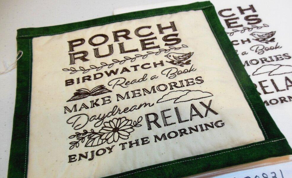 Porch Rules Towel & Potholder Set