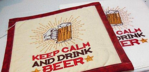 Keep Calm and Drink Beer Towel & Potholder Set
