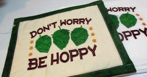 Don't Worry Be Hoppy Towel & Potholder Set